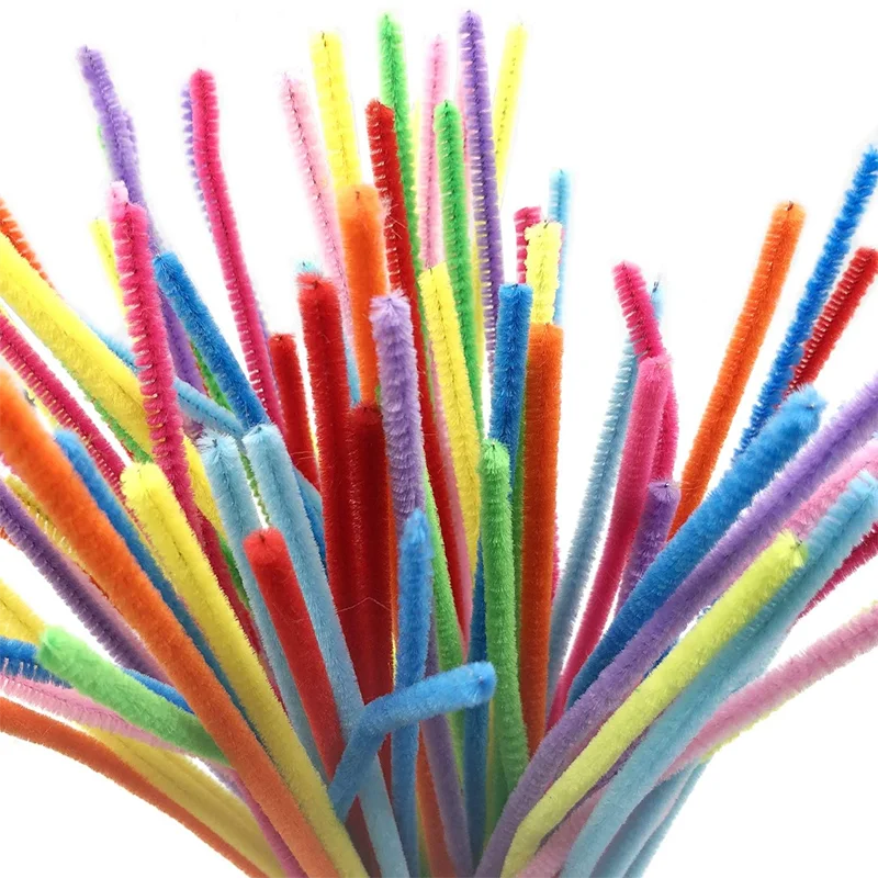 Chenille Stem Pipe Kids DIY Creative Toys Chenille Sticks Cleaners Kindergarten Educational Handmade Material Plush Strips