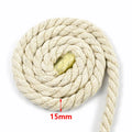 2/5/10M Beige 5-20mm Braid Macrame Cord 3 Shares Cotton Rope Twisted Ropes Thread Decorative String Bag Clothes Home Lace Sewing