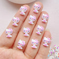 50pcs Resin Colorful Summer Beach Eye Mermaid Little Cat Cartoon Wearing Armor Figurines Flat back Nail Art DIY Scrapbook Crafts