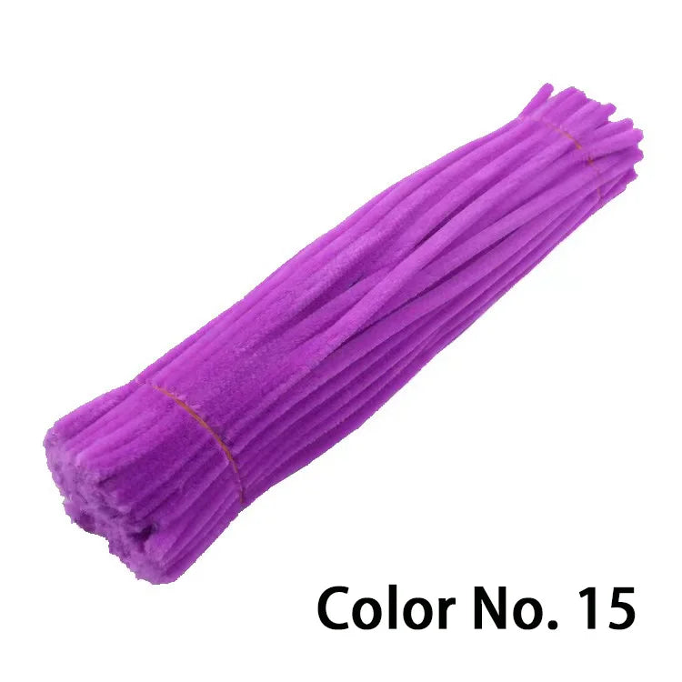 Chenille Stem Pipe Kids DIY Creative Toys Chenille Sticks Cleaners Kindergarten Educational Handmade Material Plush Strips