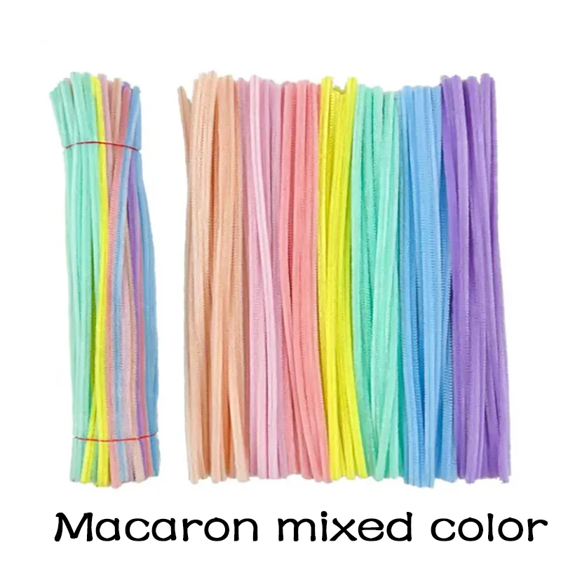 Chenille Stem Pipe Kids DIY Creative Toys Chenille Sticks Cleaners Kindergarten Educational Handmade Material Plush Strips