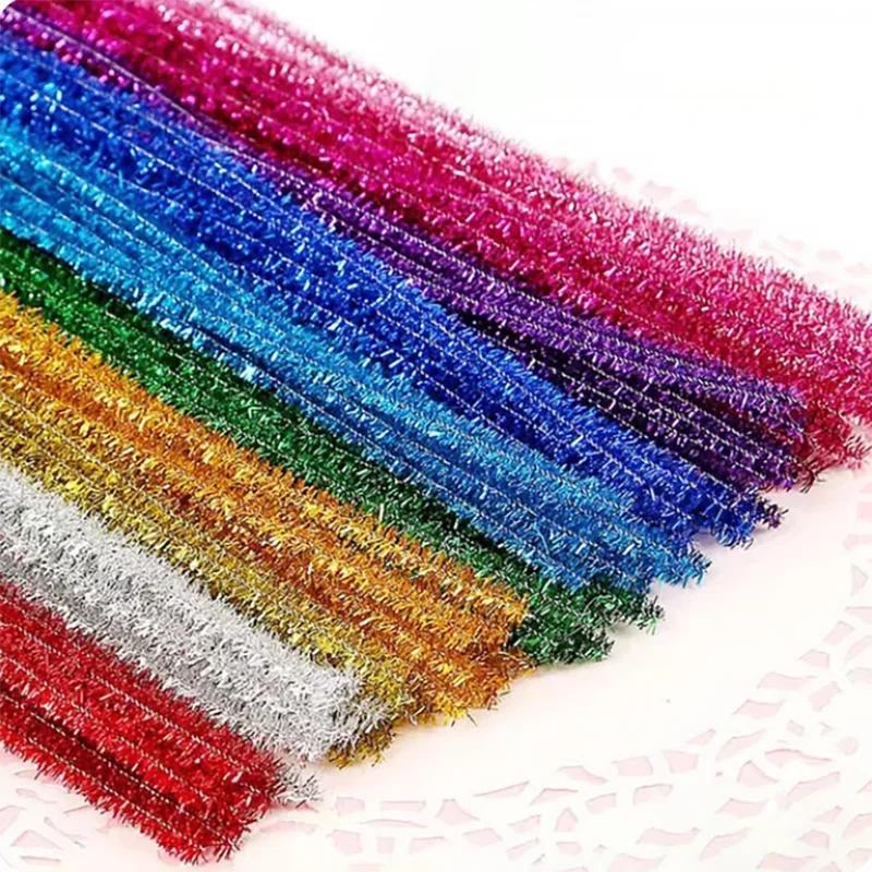 Chenille Stem Pipe Kids DIY Creative Toys Chenille Sticks Cleaners Kindergarten Educational Handmade Material Plush Strips