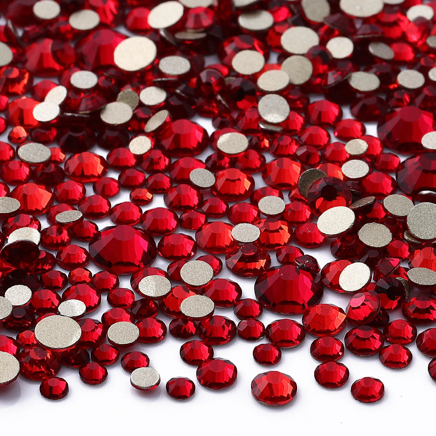 1440Pcs Mix Size SS3-SS20 Champagne Glass Flat Back Rhinestone Golden Shadow Glitter Non Hotfix Rhinestones for Nail Art Clothes